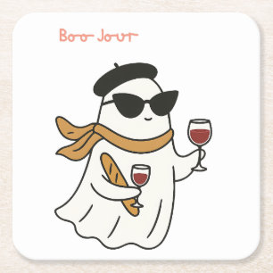 Funny Halloween Boo Jour Trick oder Treat Rechteckiger Pappuntersetzer