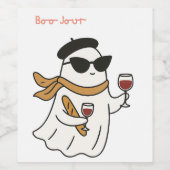 Funny Halloween Boo Jour Trick oder Treat Weinetikett (Einzelnes Label)