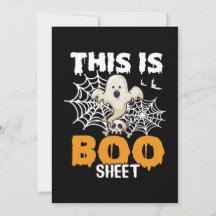 Funny Halloween Boo Sheet Ghost Grußkarte