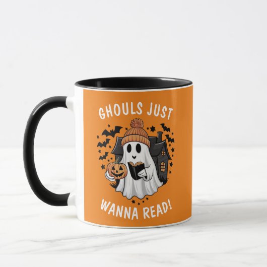 Funny Halloween Book Lovers Tasse (Links)