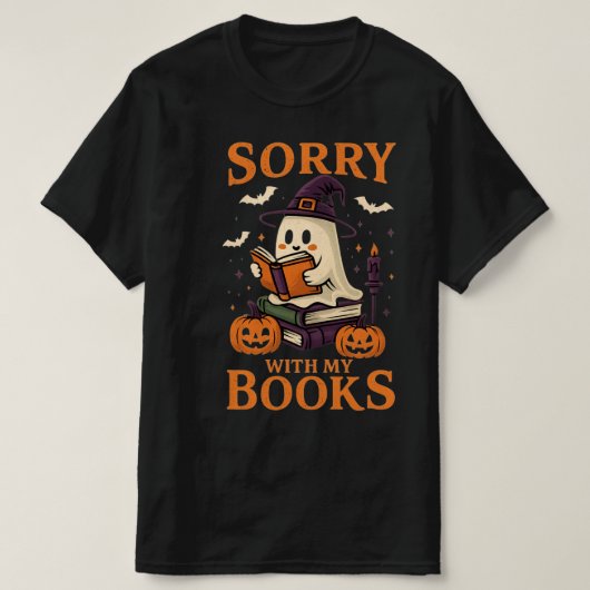 Funny Halloween Book T - Shirt (Design vorne)
