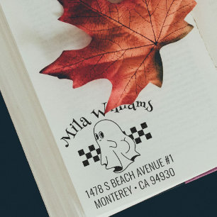 Funny Halloween Bootiful Ghost Rücksendeadresse Gummistempel
