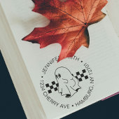 Funny Halloween Bootiful Ghost Rücksendeadresse Gummistempel