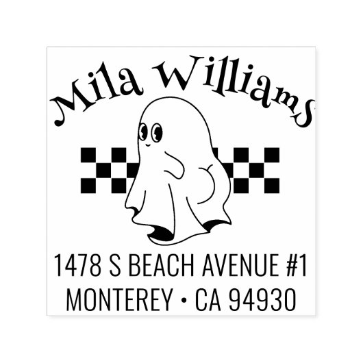 Funny Halloween Bootiful Ghost Rücksendeadresse Permastempel (Design)