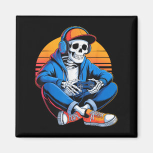 Funny Halloween Boys Men Kids Skelett Video Gamin Magnet