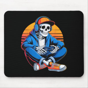 Funny Halloween Boys Men Kids Skelett Video Gamin Mousepad