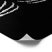 Funny Halloween Breast Kostüm Spaß Skeleton Hände Poster (Ecke)