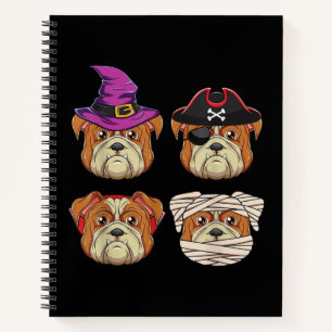 Funny Halloween Bulldog Hund - Hunde Lover Kostüm Notizblock