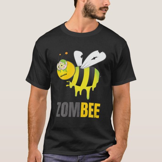Funny Halloween Bumble Bee Zombee Zombie Grafik C T-Shirt (Vorderseite)