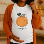 Funny Halloween Bumpkin Pumpkin Pregnancy T-Shirt