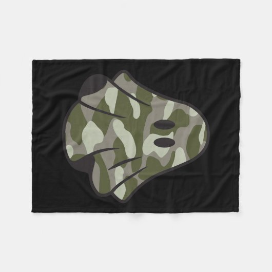 Funny Halloween Camouflage Camouflage Ghost Hello Fleecedecke (Vorderseite (Horizontal))