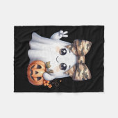 Funny Halloween Camouflage Camouflage Ghost Hello Fleecedecke (Vorderseite (Horizontal))