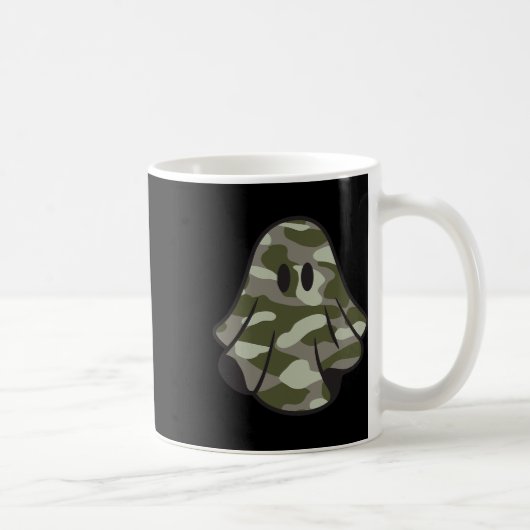 Funny Halloween Camouflage Camouflage Ghost Hello  Kaffeetasse (Rechts)