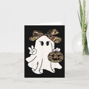 Funny Halloween Camouflage Camouflage Ghost Hello  Karte