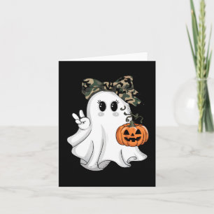 Funny Halloween Camouflage Camouflage Ghost Hello Karte