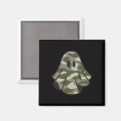 Funny Halloween Camouflage Camouflage Ghost Hello Magnet (Vorderseite/Rückseite)