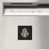 Funny Halloween Camouflage Camouflage Ghost Hello Magnet (In Situ (Geschirrspüler))