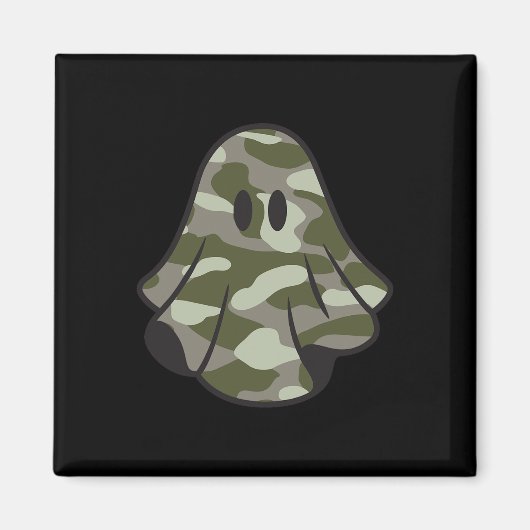 Funny Halloween Camouflage Camouflage Ghost Hello Magnet (Vorne)