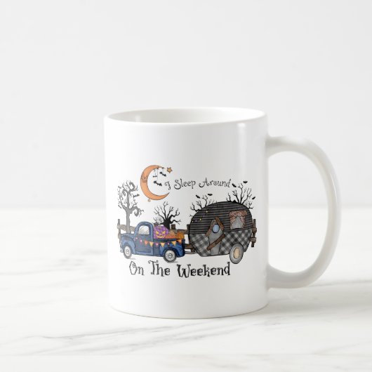 Funny Halloween Camping Kaffeetasse (Rechts)