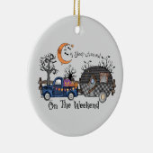 Funny Halloween Camping Keramik Ornament (Rechts)