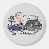 Funny Halloween Camping Magnet (Vorne)