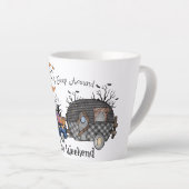 Funny Halloween Camping Milchtasse (Rechte Ecke)