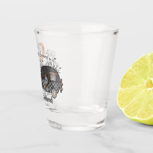 Funny Halloween Camping Schnapsglas (Rechts)