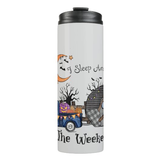 Funny Halloween Camping Thermosbecher (Vorderseite)
