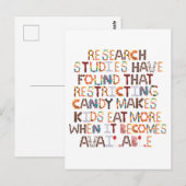 Funny Halloween Candy - Postkarte (Vorne/Hinten)