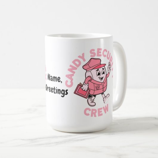 Funny Halloween Candy Quote Candy Security Crew  Kaffeetasse (VorderseiteRechts)