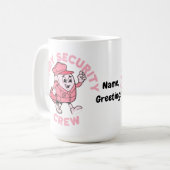 Funny Halloween Candy Quote Candy Security Crew  Kaffeetasse (Vorderseite Links)