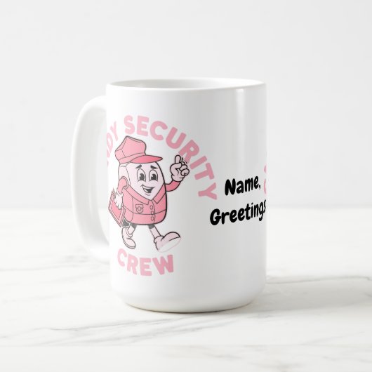 Funny Halloween Candy Quote Candy Security Crew  Kaffeetasse (Vorderseite Links)