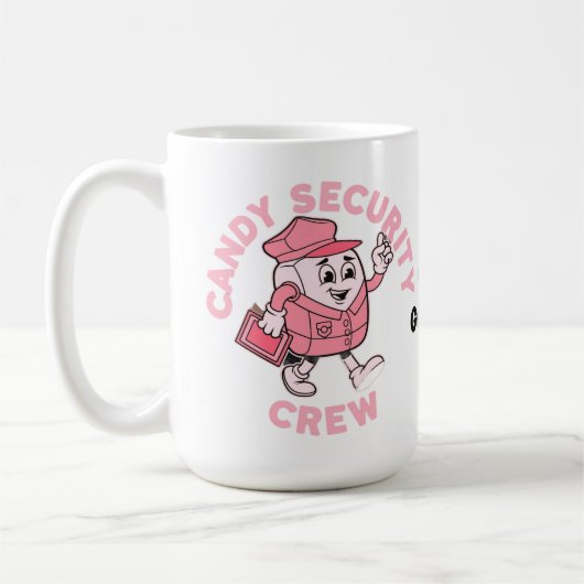 Funny Halloween Candy Quote Candy Security Crew  Kaffeetasse (Links)