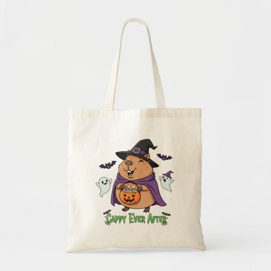 Funny Halloween Capybara "Cappy Ever After" Tragetasche (Vorne)