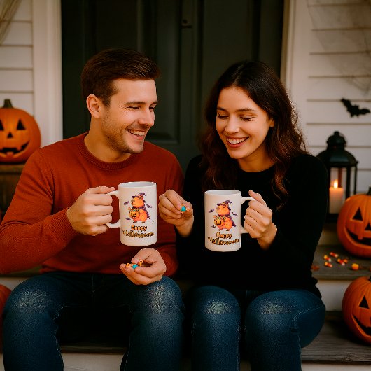Funny Halloween Capybara "Cappy Halloween" Spooky Kaffeetasse