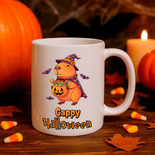 Funny Halloween Capybara "Cappy Halloween" Spooky Kaffeetasse