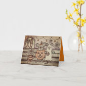 Funny Halloween Card Karte (Gelbe Blume)