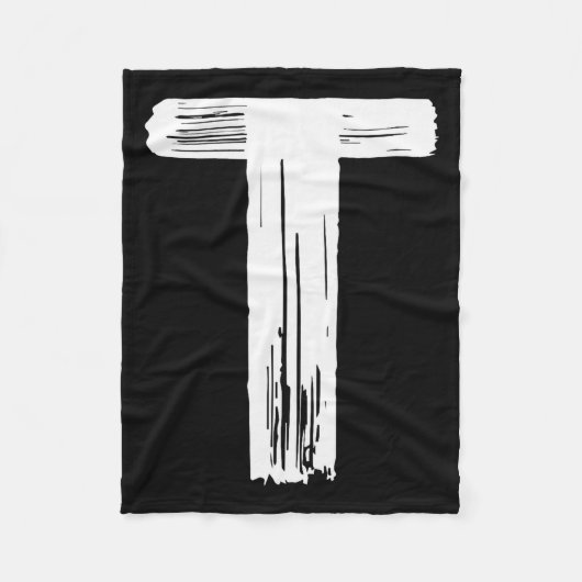 Funny Halloween Carnival Costume Letter T Green Vi Fleecedecke (Vorderseite)