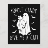 Funny Halloween Cat Ghost vergessen Candy Give me (Rückseite)