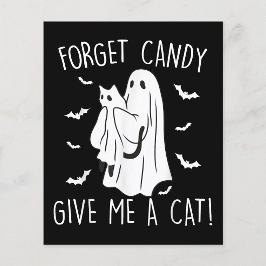 Funny Halloween Cat Ghost vergessen Candy Give me (Vorderseite)