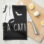 Funny Halloween Cat Ghost vergessen Candy Give me Geschirrtuch (Viertel Falte)