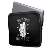 Funny Halloween Cat Ghost vergessen Candy Give me  Laptopschutzhülle (Vorderseite Links)