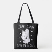 Funny Halloween Cat Ghost vergessen Candy Give me Tasche (Rückseite)