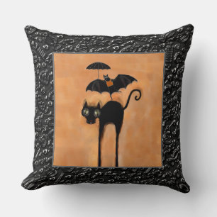 Funny Halloween Cat Kissen
