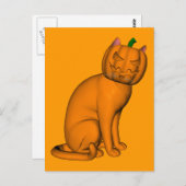 Funny Halloween Cat Postkarte (Vorne/Hinten)