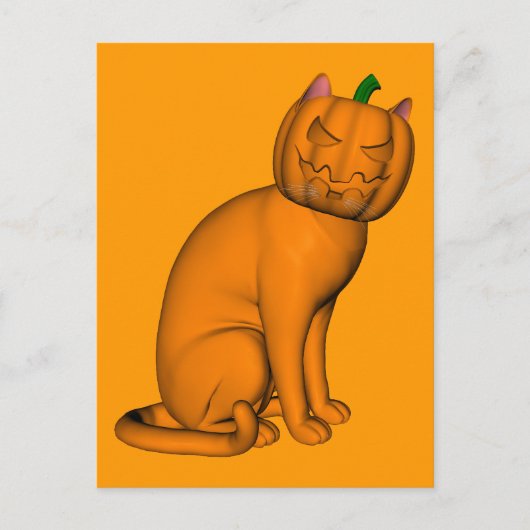 Funny Halloween Cat Postkarte (Vorderseite)