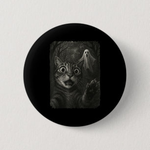Funny Halloween Cat Selfie mit Soky Cat Ghost Lov Button
