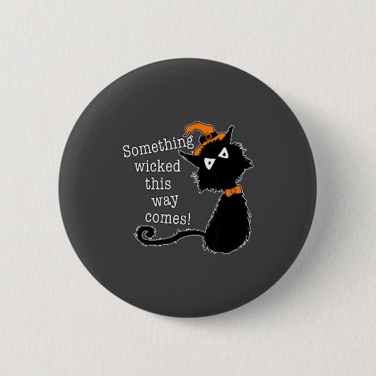 Funny Halloween Cat - Shakespeare Macbeth Quote Button (Vorderseite)
