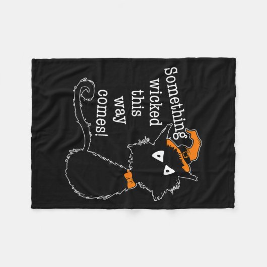 Funny Halloween Cat - Shakespeare Macbeth Quote  Fleecedecke (Vorderseite (Horizontal))