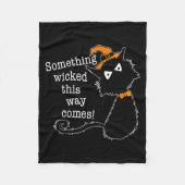 Funny Halloween Cat - Shakespeare Macbeth Quote  Fleecedecke (Vorderseite)